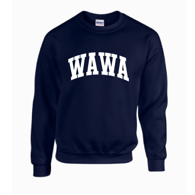 Wawa Navy Crewneck Pullover Sweatshirt