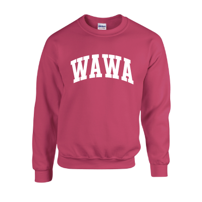 Wawa Hot Pink Crewneck Pullover Sweatshirt