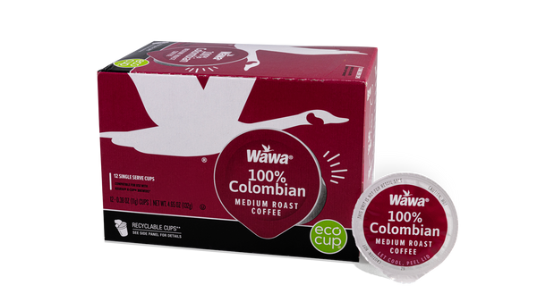 Wawa 100% Colombian Single Cup Coffee 12 – single cups per box